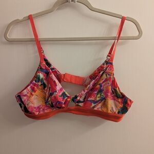 Stance Floral Wireless Bralette in Coral and Multicolor
